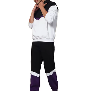 ชุดวอร์มผู้ชายผ้าฟลีซพิมพ์ลายทันสมัยสำหรับฤดูหนาว ระบายอากาศได้ดี เป็นมิตรกับสิ่งแวดล้อม มีฮู้ด - Product Image 1