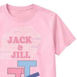 T-shirt Jack and Jill Dri Fit rose avec logo Jack and Jill, confortable, pour jeunes, pour le sport et les occasions décontractées. - Product Image 5