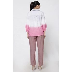 Nouveau pantalon coupe bootcut taille haute élastique en coton et lin de couleur unie pour femme, grande taille, vente chaude - Product Image 3