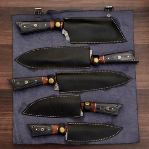 ชุดมีดครัวเหล็กกล้าคาร์บอนพร้อมด้ามไม้ สำหรับทำอาหารที่บ้านและการเตรียมอาหารระดับพรีเมียม - Product Image 6