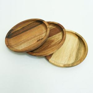 Sous-verre en bois d'acacia fait main, gravé au laser, écologique, avec logo personnalisé – Accessoires de maison modernes, bohèmes et rustiques - Product Image 2
