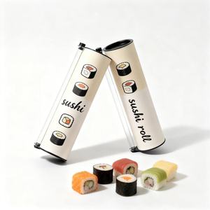 2026 New Arrival Eco-Friendly Disposable Sushi Push for Tube Container with Soy Sauce Bottles Sushi Rolls Paper Tube Packaging - Product Image 2
