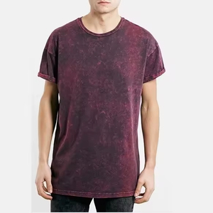 100% Cotton Acid Wash <b>Tshirt</b> Vintage Distressed Acid Wash T-shirt Men Oversized Wholesale Acid Washed Men's T-Shirts - Product Image 1