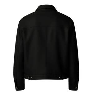 Chaqueta de Lana para Hombre en Negro con Cierre de Cremallera, Diseño Elegante, Tela de Alta Calidad y Ajuste Cómodo para un Look Moderno - Product Image 2