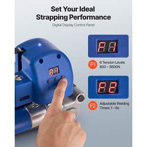 Herramienta de Flejado Eléctrica Portátil, 2 Baterías de 4000 mAh, Máquina de Flejado Automática con Pantalla Digital, Flejes de PET de 0.394-0.748 Pulgadas de Ancho - Product Image 5