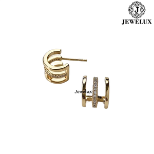 Pendientes de Diamantes VVS de Alta Calidad Jewelux, Plata de Ley 925 con Baño de Rodio, Certificados por IGI, para Fiestas y Regalos, de Gujarat - Product Image 3