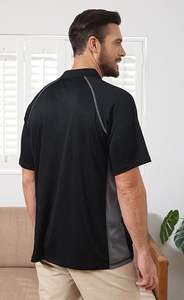 Camisetas de Golf para Hombre, Manga Corta, Absorbentes de Humedad, Polo Deportivo de Secado Rápido, Cuello Alto, Protección UPF 50+ - Product Image 3