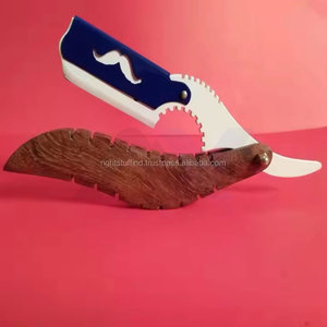 Couteau de Rasage Droit Pliant Personnalisé avec Logo – Outil Professionnel de Toilettage Masculin pour Salon de Coiffure - Product Image 4