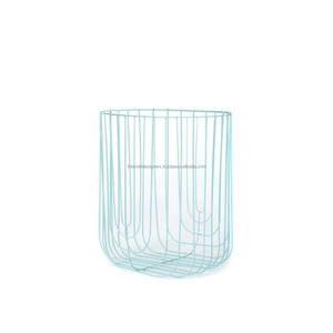 ตะกร้าเก็บเครื่องดื่มขนาดใหญ่แบบพกพาโลหะสีขาวสำหรับตกแต่งบ้าน - Product Image 5