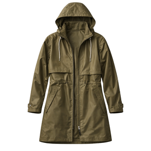 Chaqueta Impermeable para Mujer, con Capucha, Larga, Ligera, Cortavientos, para Uso Diario, Viajes, Primavera y Otoño - Product Image 1