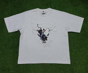 Camiseta Formal Negra Oversize de Punto Grueso para Hombre, de Poliéster/Algodón, con Efecto Desgastado, Lisa, Lavado a la Piedra, Gruesa, en Blanco, Personalizable OEM - Product Image 6