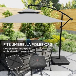 Ombrellone da Giardino e Patio con Palo in Acciaio Inossidabile - Forma Quadrata per Spiaggia e Uso in Hotel/Ristoranti - Product Image 4