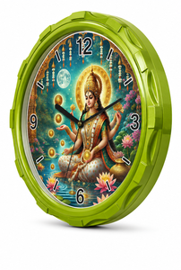 Religious Wall <b>Clock</b> Round Analog Timepiece Decorative Hanging <b>Clock</b> for Home Gift Shop Display - Product Image 2
