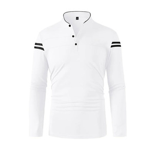 Chemise à manches courtes pour homme, 100% coton, unie, avec rayures noires, fermeture boutonnée, haut tricoté décontracté - Product Image 1