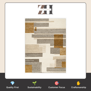 Alfombra de Lana Hecha a Mano, Alfombra de Lana Premium Strove, Alfombra de Diseño Contemporáneo, Revestimiento de Suelo de Lujo para el Hogar - Product Image 6