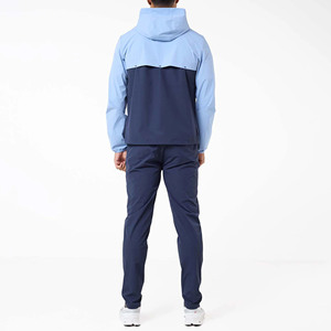 Men's Colorblock Hooded Windbreaker Tracksuit Set Lightweight <b>Zip</b> <b>Up</b> <b>Jacket</b> Jogger Pants Outdoor Running Sportswear Custom Wear - Product Image 3