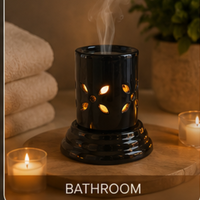 Mini diffuseur d'huiles essentielles électrique en céramique |   Diffuseur d'aromathérapie artisanal pour la maison, parfum d'ambiance, bien-être, décoration de spa, cadeau haut de gamme