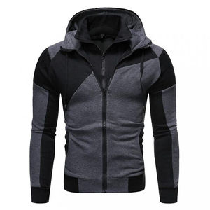 Men's <b>Hooded</b> Tracksuit Set Color Blocking Full <b>Zip</b> Sweatshirt With Drawstring Pants Casual Sportswear Autumn Wear - Product Image 2