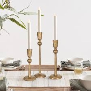 Juego de 6 Portavelas de Latón, Portavelas Altos para Velas Cónicas, para Decoración de Bodas y Hogar, Portavelas de Metal Duradero - Product Image 6
