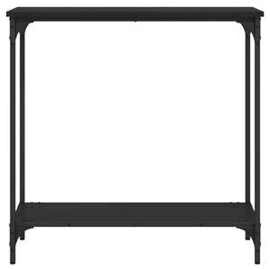 Tavolo consolle in legno ingegnerizzato nero 29,5 x 11,8 x 29,5 pollici - Product Image 4