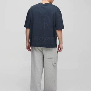 T-shirt effet délavé, nouvelle collection, design tendance, streetwear, logo imprimé personnalisé, 100% coton, coupe ample, pour homme - Product Image 3