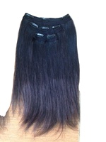Extensions de cheveux humains bruts à clipser, double trame, vierges Remy du Vietnam, cuticules intactes, non traitées, en vrac