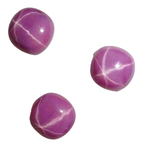 Rubis Étoilé Rouge Carré 12x12 mm 10 Carats Créé en Laboratoire Opaque Cabochon Circulaire Antique avec Effet Étoile à 6 Branches pour la Fabrication de Bijoux - Product Image 6