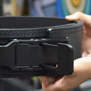 Hot Sale Manufacture Customized Logo Gym Belt Power Weight Lifting Belt Custom Length 100% PU Leather Power Lifting Belt - Product Image 5