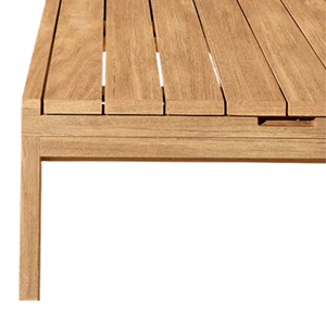Minimalist <b>Outdoor</b> <b>Dining</b> <b>Table</b> Solid Teak <b>Extendable</b> Slatted <b>Table</b> Modern Design Durable Weather Resistant Hotel Furniture - Product Image 6