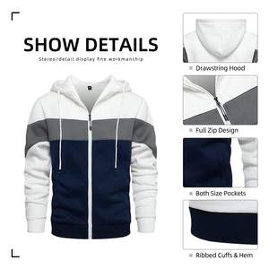 Sweat-shirts à capuche pour hommes OEM, style streetwear, personnalisables, oversize, unis, en gros, pour l'hiver, pull-overs à capuche tendance pour hommes - Product Image 4