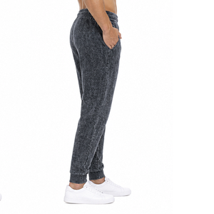 Acid Wash Jogger Trousers <b>Vintage</b> Washed Cotton <b>Pants</b> Custom Loose Fit Streetwear Casual Unisex Wholesale Apparel Clothing - Product Image 3