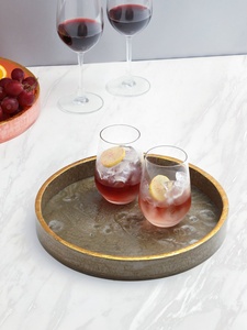 Elegant Black Swirl Resin Scalloped Tray for Stylish Tabletop Decor Modern Design Multi-Functional for Wedding Diwali <b>Home</b> - Product Image 3