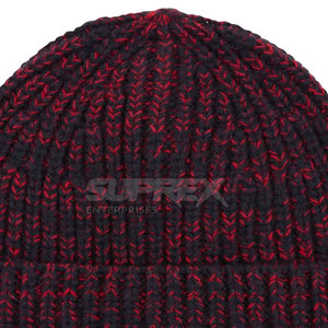 Outdoor Sports 100% <b>Wool</b> Custom Color Common Knitted <b>Beanie</b> Hat Thick Warm Winter Headwear for Cold Weather - Product Image 3