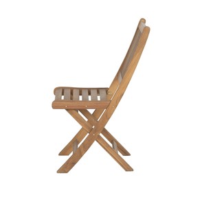 Chaise en bois d'acacia pliable et compacte | Conception à lattes durable pour patio extérieur et bistro - Product Image 2