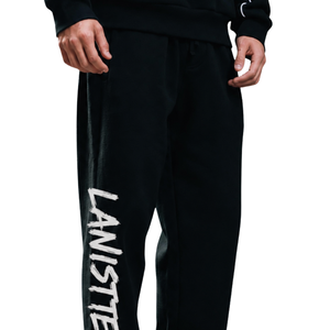 Customized <b>Men</b> Oversized Side Print <b>Trousers</b> Loose Fit <b>Drawstring</b> Waist Open Hem Streetwear Pants OEM Clothing Factory Wholesale - Product Image 3