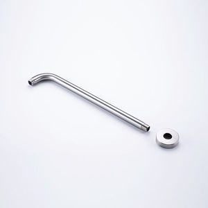 Braccio doccia fisso extra lungo da 20 pollici con flangia, accessorio per soffione doccia in acciaio inossidabile montato a parete, finitura nichel spazzolato - Product Image 1