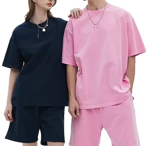 Camiseta con estampado personalizado para hombre y pantalones cortos deportivos de algodón pesado de 280gsm, conjunto de dos piezas informal de gran tamaño de algodón 100% 2026 - Product Image 2