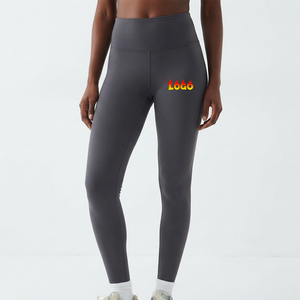 Custom High Waist Hidden <b>Scrunch</b> <b>Butt</b> Gray <b>Leggings</b> OEM Stretchy Workout Pants Cross Over Waist Gym Yoga Active Wear - Product Image 1
