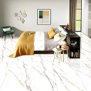 Carreaux de sol et de mur en porcelaine royale Statuario modernes, finition mate, résistants aux acides, isolation thermique, épaisseur 8,5 mm, antidérapants, pour intérieur - Product Image 1