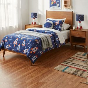 Cama Individual Cohron con Plataforma de Madera Maciza - Product Image 1