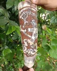 Corne à boire naturelle personnalisable avec support, style animal en agate, design pour la maison, tailles disponibles - Product Image 2