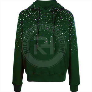 Sudadera con Capucha Unisex de Felpa de Algodón Liso, Suave y Cálida para Invierno, con Pedrería, Estilo Casual Urbano, Servicio OEM para Hombre - Product Image 2