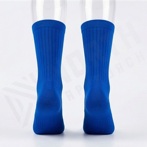 Blue Crew <b>Socks</b> Solid Color Knitted Breathable Casual Daily Wear Adult Regular Style - Product Image 2