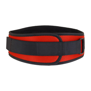 Red Breathable Neoprene Double Pull Adjustable Powerlifting <b>Belt</b> for Fitness Gym Strength Training Lumbar Support Professional - Product Image 3