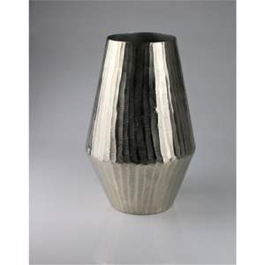 Vase en métal doré ajouré de luxe, pot de fleurs sculptural, accents de design d'intérieur, centre de table géométrique moderne - Product Image 5