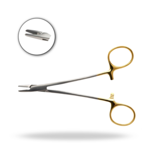 Portaagujas Baumgartner TC de 14 cm, instrumento quirúrgico, pinzas para sujetar agujas para sutura - Product Image 1