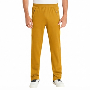 Men's Lightweight Sports Track Pants Elastic Waist Training <b>Trousers</b> <b>with</b> Zipper <b>Pockets</b> for Gym Running and Fitness - Product Image 1