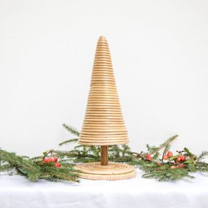 Sustainable rattan christmas <b>tree</b> handcrafted cone <b>trees</b> highest quality noel <b>tabletop</b> accessory - Product Image 2