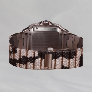 Reloj de Lujo con Cuarzo y Piedras de Moissanita, Esfera Redonda, Estilo Hip Hop, con Diamantes, 41 mm, Forma Cuadrada - Product Image 2