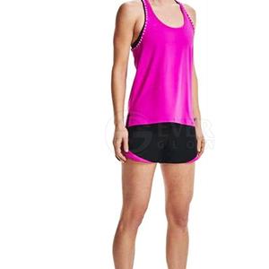 Vente en gros Short de survêtement d'été personnalisé avec cordon de serrage Deux poches latérales Short respirant et décontracté solide pour femme - Product Image 4